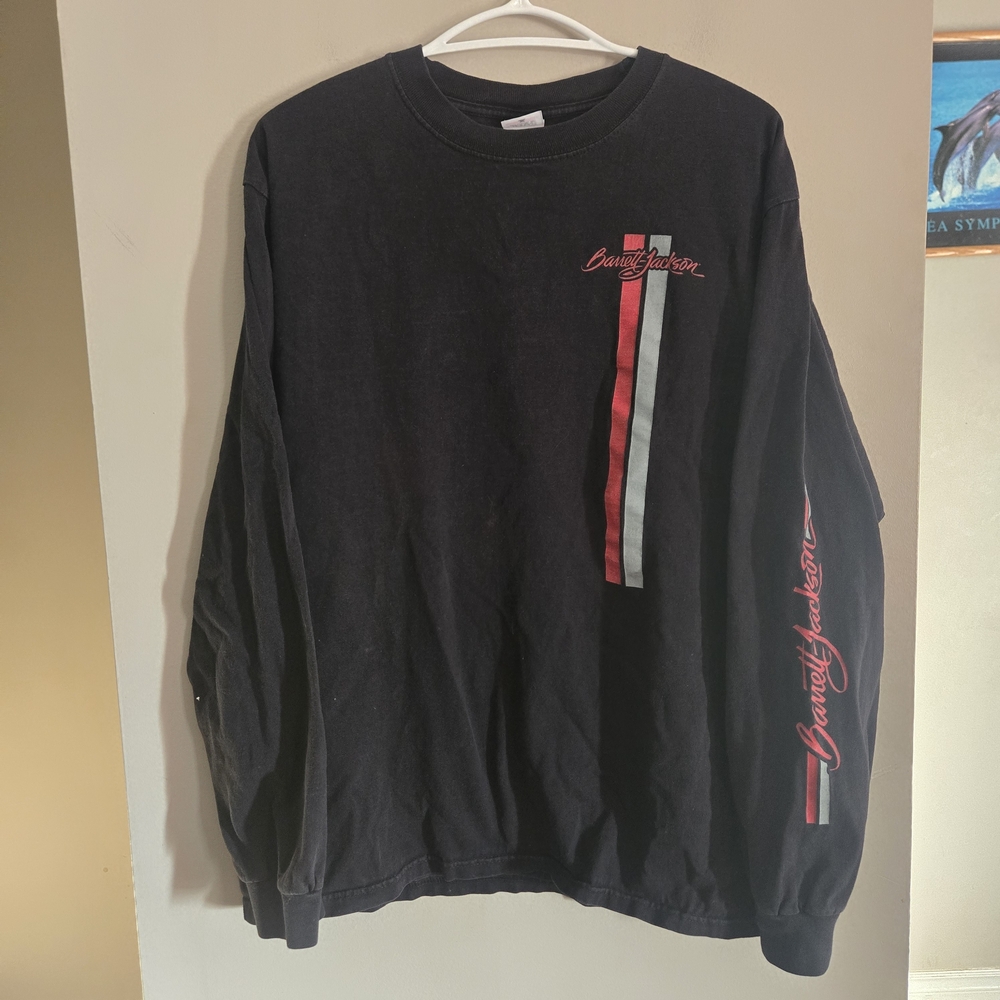 Barrett Jackson Muscle Car Show Men's Shirt Large Black Long Sleeve